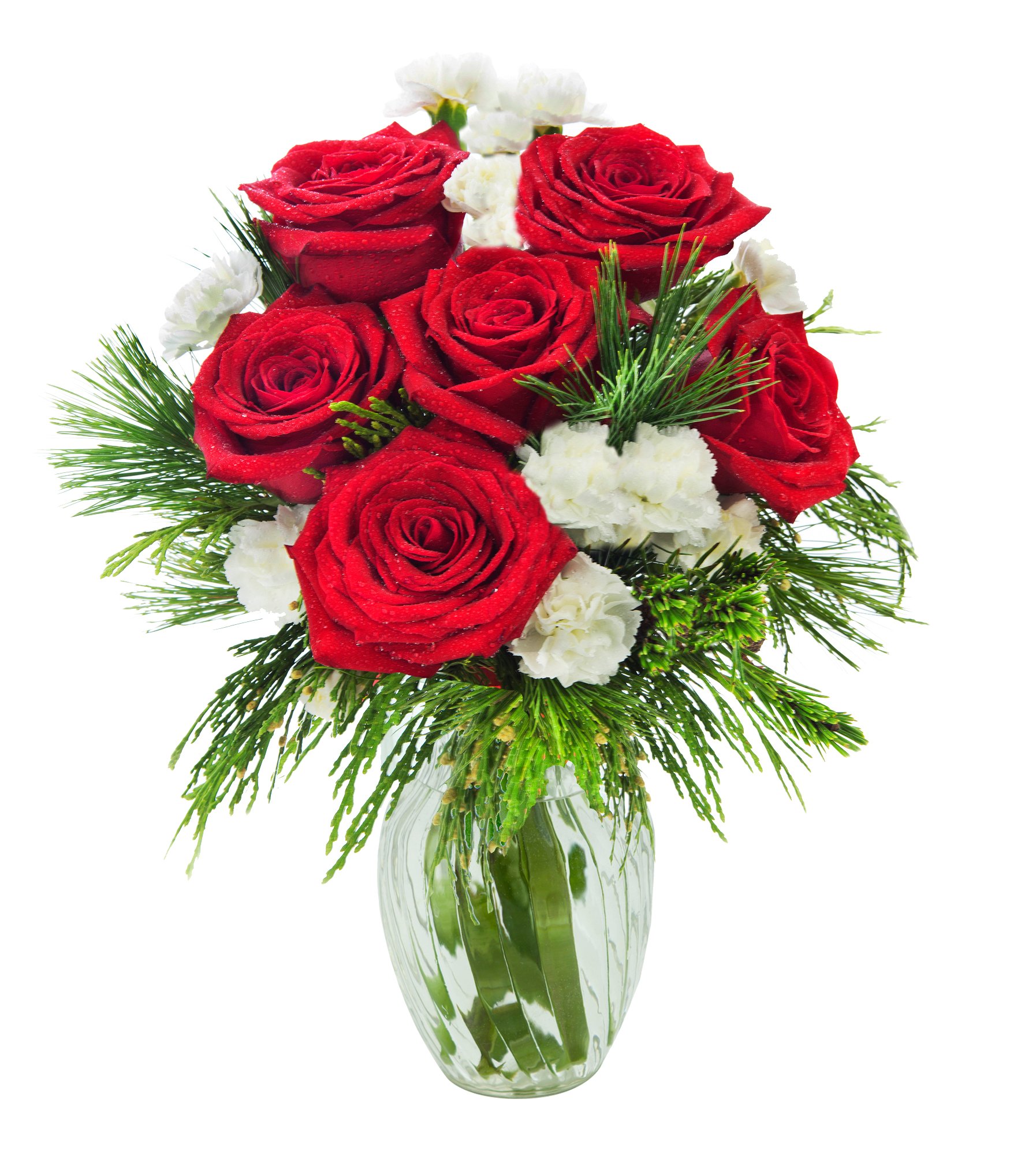 Amazon.com : KaBloom Holiday Collection: Winter's Rose Bouquet of